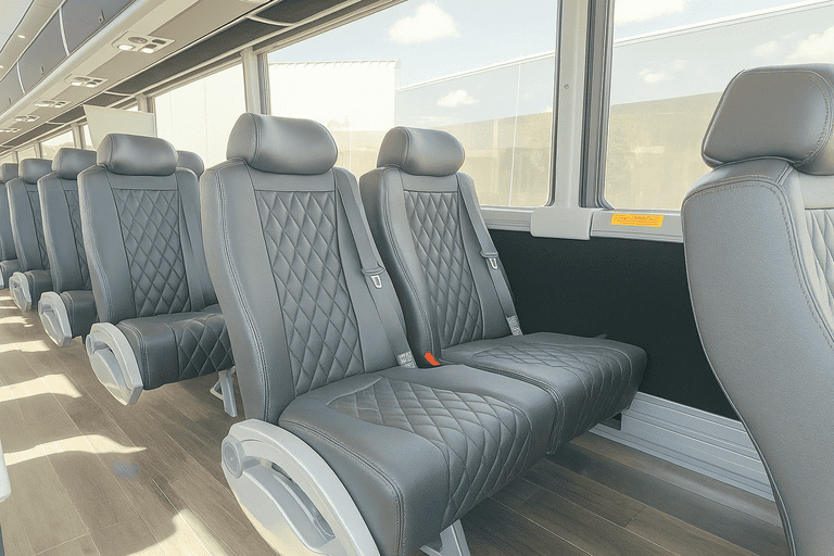 interior of Charter Bus Rental Davenport charter bus